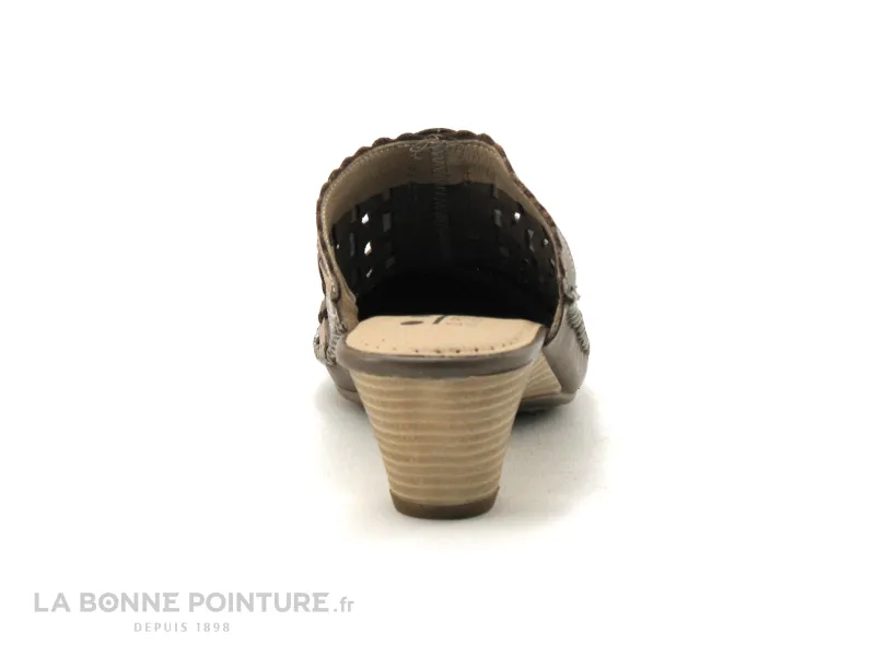 Achat chaussures 3 Points de Suspension Femme Sabot mode, vente 3 Points de Suspension - KIPOL 1386-042 marron - Sabot talon