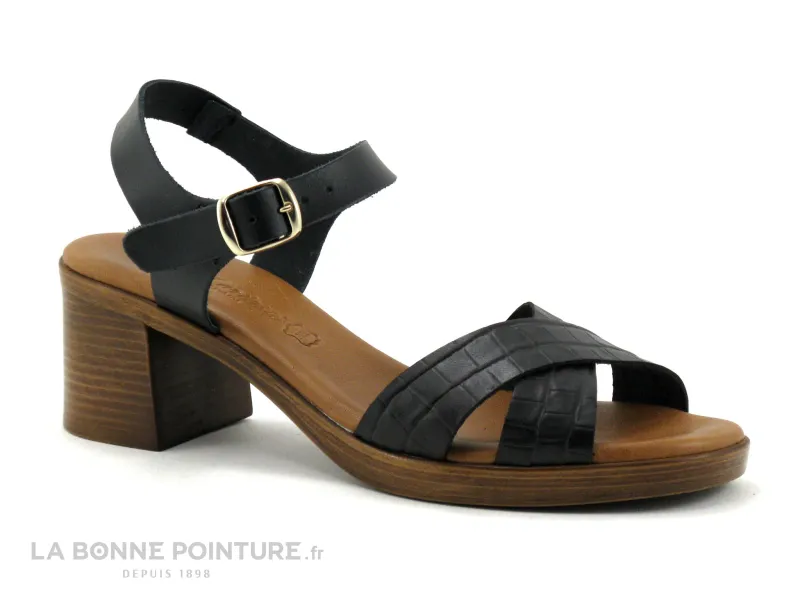 Achat chaussures Carla Tortosa Femme Sandale et Nu-pieds, vente Carla Tortosa 68045 - Sandale noire - Talon large