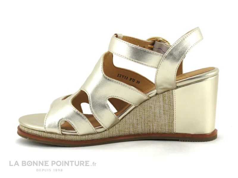 Achat chaussures Fugitive Femme Sandale et Nu-pieds, vente Fugitive IREEL Or - LPITV11 - Nu-pieds dore - Talon haut compense