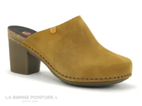 Achat chaussures Jungla Femme Sabot mode, vente Jungla 7855 Albero - Sabot Femme cuir jaune - Talon haut