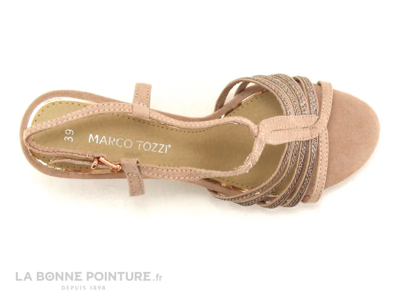 Achat chaussures Marco Tozzi Femme Sandale et Nu-pieds, vente Marco Tozzi 2-28303-22 Rose nude - Sandale talon haut