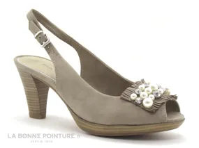 Achat chaussures Marco Tozzi Femme Sandale et Nu-pieds, vente Marco Tozzi 2-29602-20 Taupe - Perles culture - Sandale talon