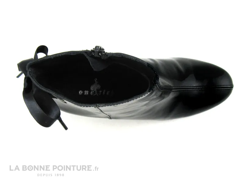 Achat chaussures One Step Femme Bottine, vente One Step ODAMO 100-001 - Boots noir verni talon