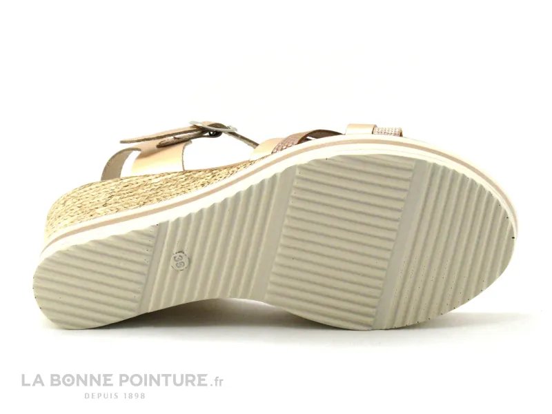Achat chaussures Patricia Miller Femme Sandale et Nu-pieds, vente Patricia Miller 3226 Metal Salmon - Nu-pieds talon compense