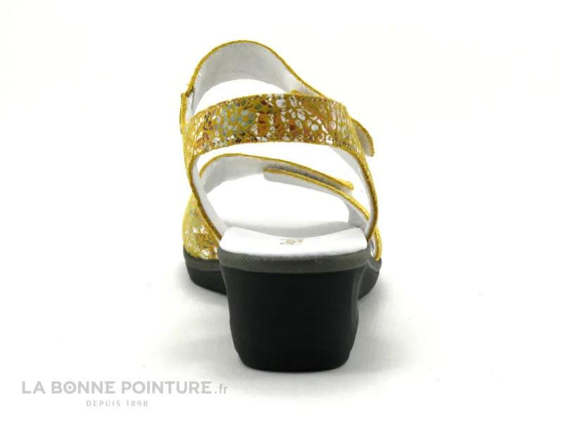 Achat chaussures Pedi Girl Femme Sandale et Nu-pieds, vente Pedi Girl YAMINA Soleil - Sandale jaune - Talon compense