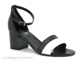 Achat chaussures Shoelab Femme Sandale et Nu-pieds, vente Shoelab LYLIROSE Noir - Argent - Sandale talon large