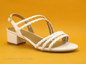 Achat chaussures The Divine Factory Femme Sandale et Nu-pieds, vente The Divine Factory QL4826 Blanc - Nu-pied blanc - Talon car