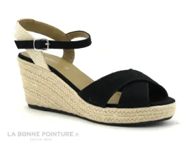 Achat chaussures Tom Tailor Femme Sandale et Nu-pieds, vente Tom Tailor 5390010001 Black - Sandale noire talon haut compense