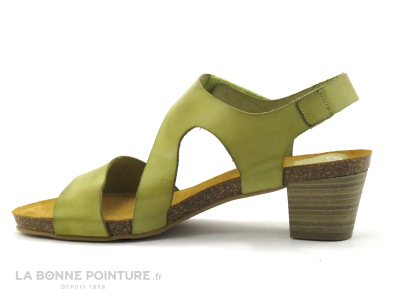 Achat chaussures Xapatan Femme Sandale et Nu-pieds, vente Xapatan 1088 Pistache - Sandale Femme cuir vert - Petit talon