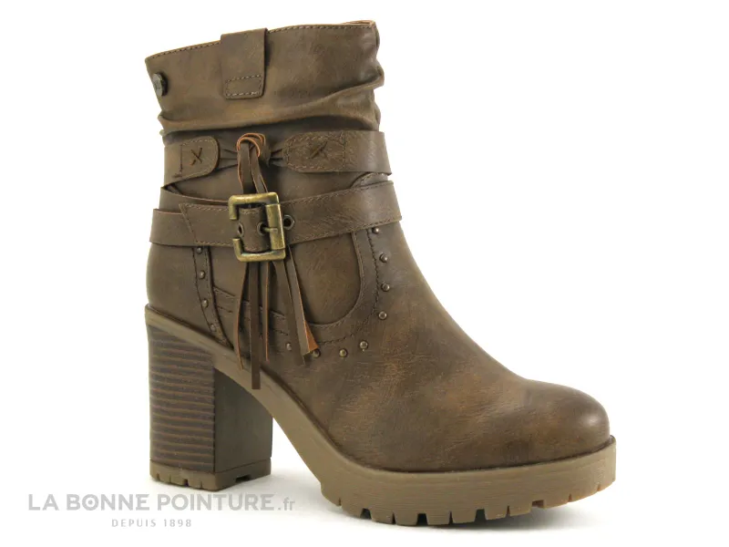 Achat chaussures Xti Femme Boots, vente Xti Basic 69216 Taupe - Bottine talon haut large