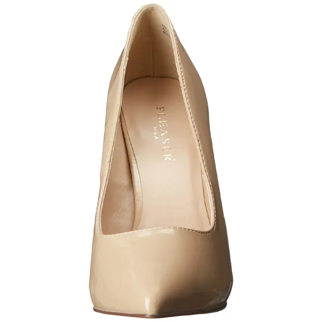 Beige Verni 13 cm AMUSE-20 escarpins à talon aiguille bout pointu