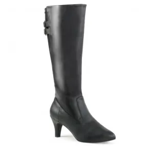 Botte femme couleur noire à talon grande taille du 39 au 46