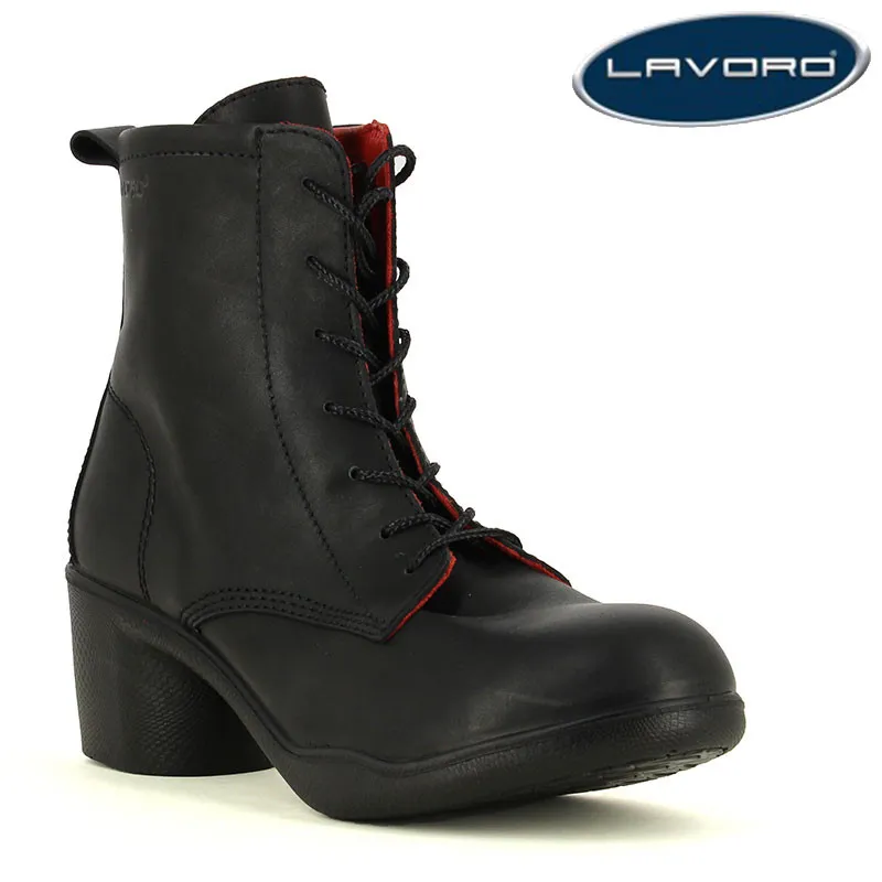 CHAUSSURE DE SECURITE FEMME A TALON ELEGANTE EN CUIR S3 SRC