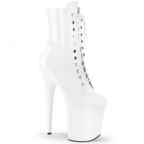 Chaussure Pole Dance blanche talon aiguille 20 cm Pleaser