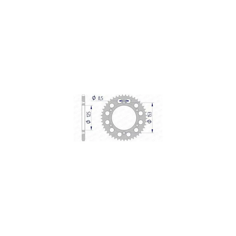 Couronne AFAM 41 dents alu ultra-light pas 520 type 11212N