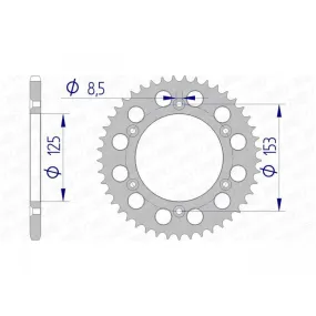 Couronne AFAM 41 dents alu ultra-light pas 520 type 11212N