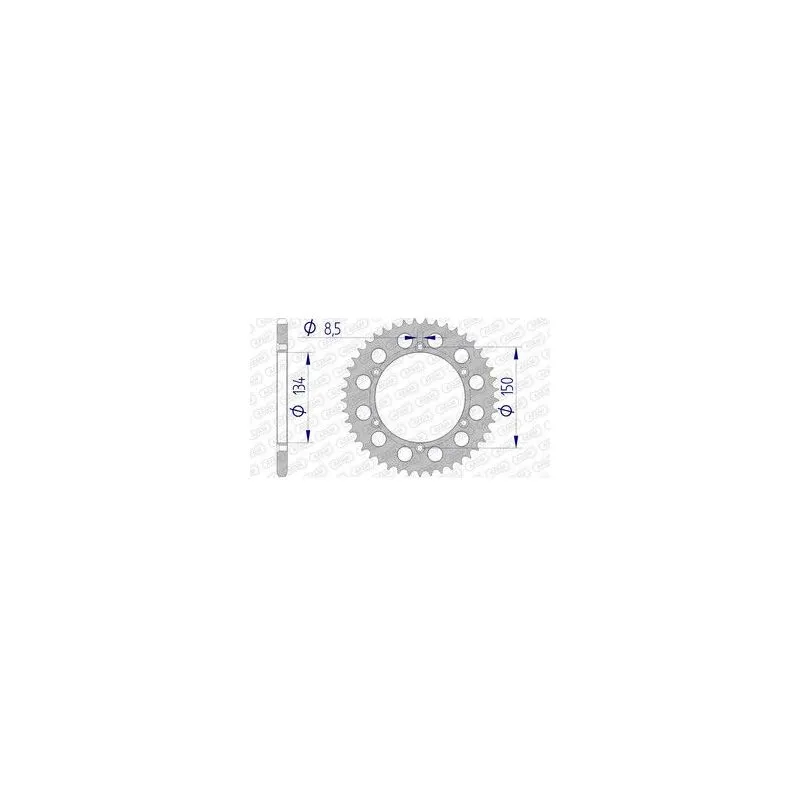 Couronne AFAM 42 dents alu ultra-light pas 520 type 17206N Kawasaki
