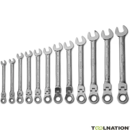 Facom Expert E111102 Jeu de 12 clés à cliquet à anneau articulé