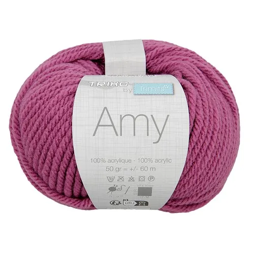 Fil à tricoter Amy Distrifil - 100% Acrylique - Coloris 13 - Lou Passion