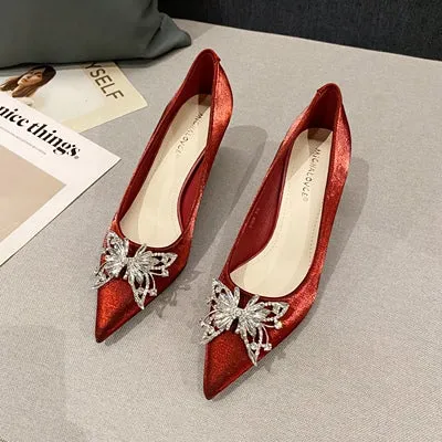 Importé - Chaussure Sandale Femme Tendance Pour Mariage À Haut Talon 5Cm