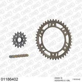 Kit chaine 520 AFAM - Couronne alu anti-boue - Type de chaine au choix - HONDA CBR 900 RR RACING 2000-2003