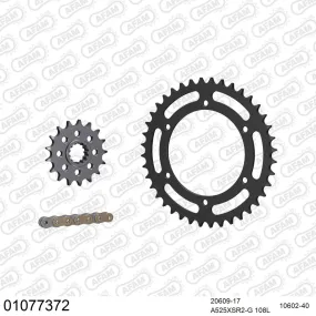 Kit chaine 525 AFAM - Couronne acier - Type de chaine au choix - HONDA RC45 RVF 750 R 1994-1998