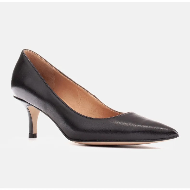 Marco Shoes Escarpins élégants avec un talon plus bas le noir