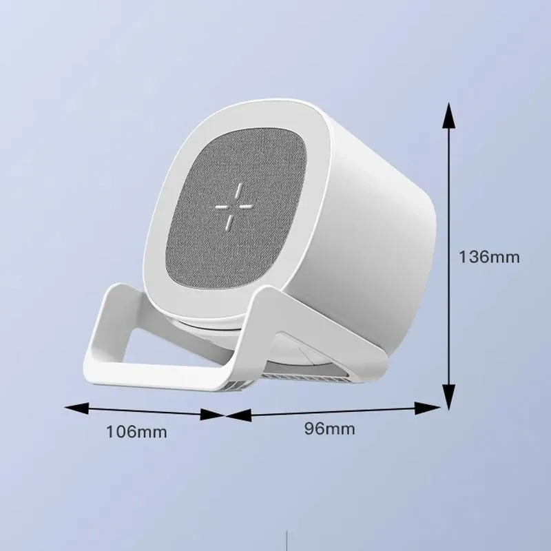 Mini Enceinte Bluetooth 5.0 Charge Sans Fil 15W Lumière Nuit Speaker